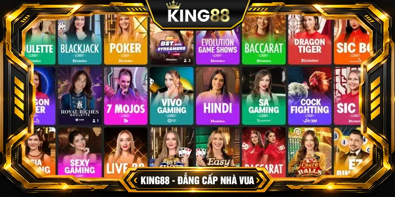 Khám phá kho trò chơi "khủng" tại casino King88